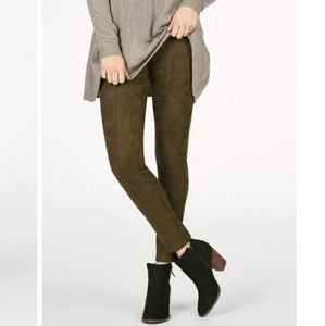Faux Suede Seamed Legging